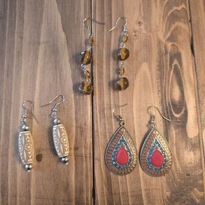 Elegant Multicolor Teardrop Earrings